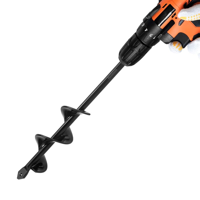 Ruooson Garden Auger Drill Bit for Planting 1.6X9 in Garden AugerSpiral Easy Planter Rapid Planter Plant for 3/8" Hex Drive <1Pcs>. (1.6x9 in) - Image 1